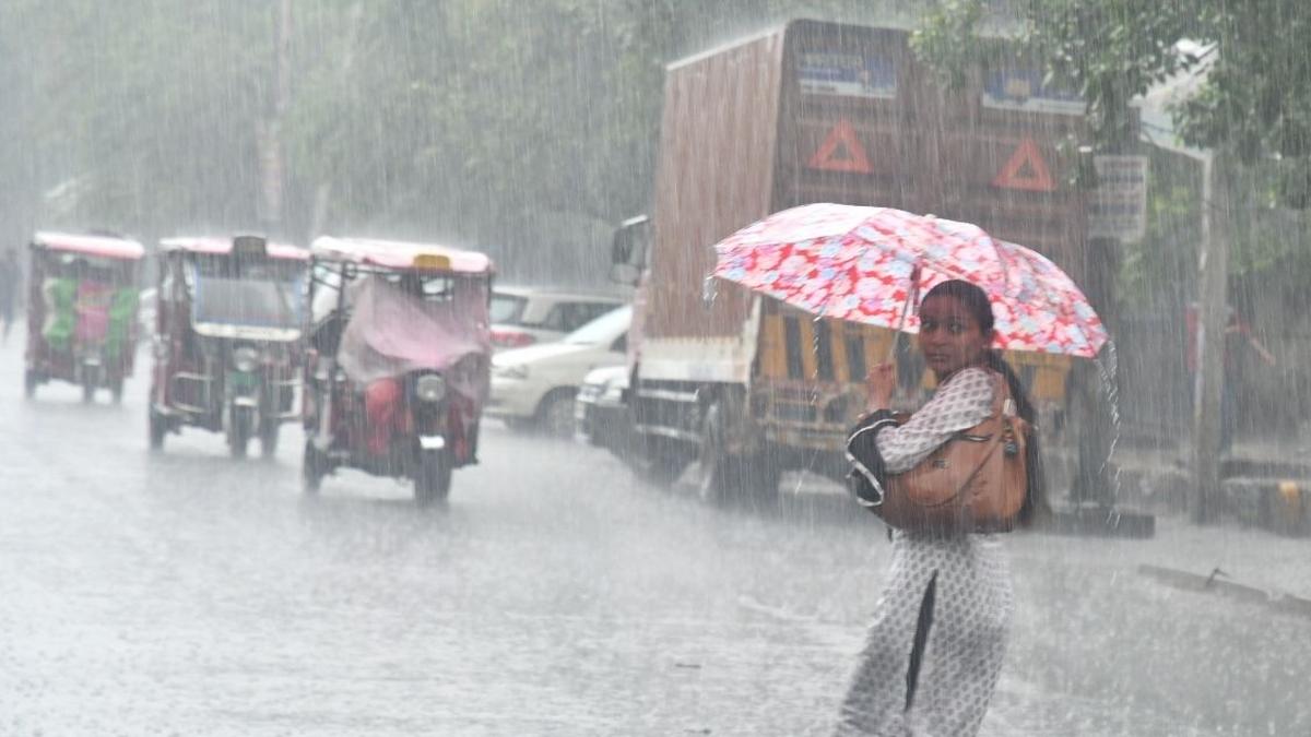 First monsoon showers in Delhi The Hindu